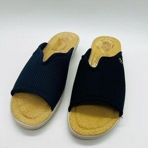 Fly Flot Women’s Navy Blue Slip-On Anatomic Sandals Size 9